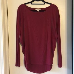 Maroon long sleeve shirt